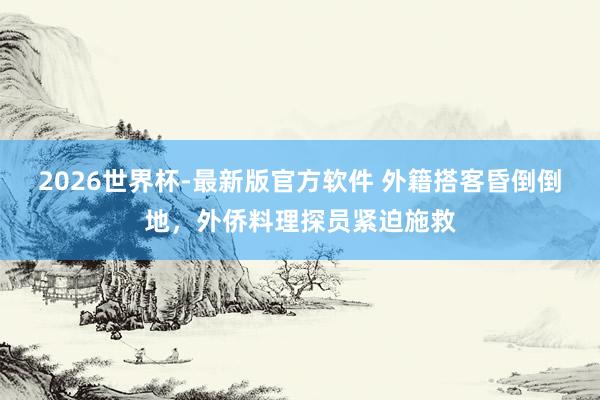 2026世界杯-最新版官方软件 外籍搭客昏倒倒地，外侨料理探员紧迫施救