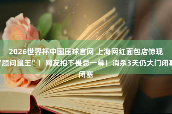 2026世界杯中国压球官网 上海网红面包店惊现“顾问鼠王”!网友拍下畏忌一幕!消杀3天仍大门闭塞
